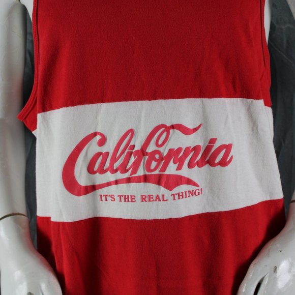 Vintage Graphic Tank - California It's The Real Thing Puffer Graphic - Men's XL - Picture 2 of 7